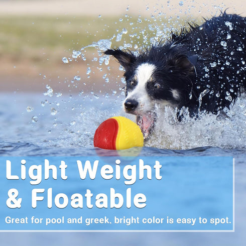 3.5in Squeaky Dog Balls, Dog Toys Balls for Training, Tough Ball Toys for Dogs, Light Weight Dog Toy Balls, High Bouncy Dog Ball for Interactive P...