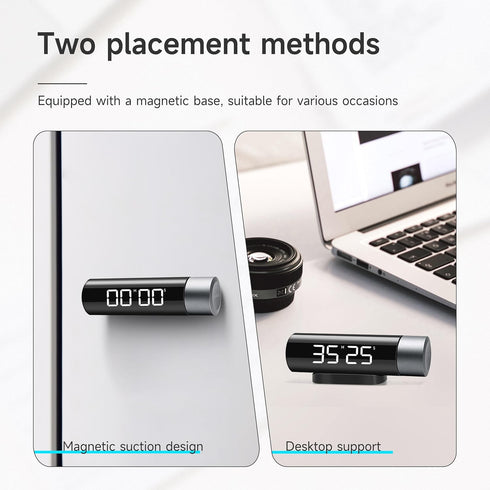 Aesthetic Timer, Rotating Knob Timer, Aesthetic Magnetic Kitchen Timer with LED Display, Count Up & Down, Pause and Resume, Ideal for Tasks, Work,...
