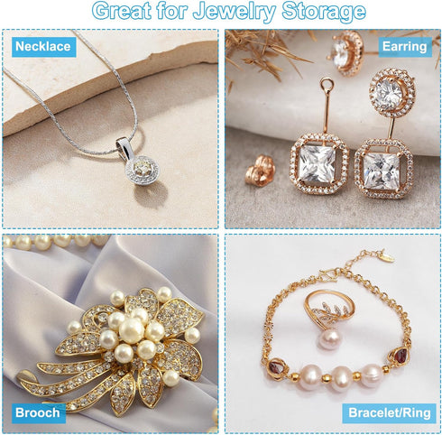 PATIKIL 8x8cm Jewelry Pouches with Band, 20 Pack Microfiber Jewelry Pouches Portable Soft Storage for Necklace Bracelet Earring Watch Rings Brooch...