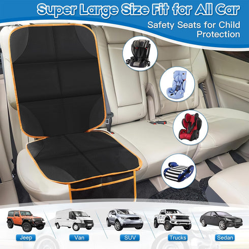 Car Seat Protector for Child Car Seat, 600D Fabric Carseat Seat Protectors, 1 Pack Seat Protector Under Baby Pet Car Seat with Non-Slip Backing, T...