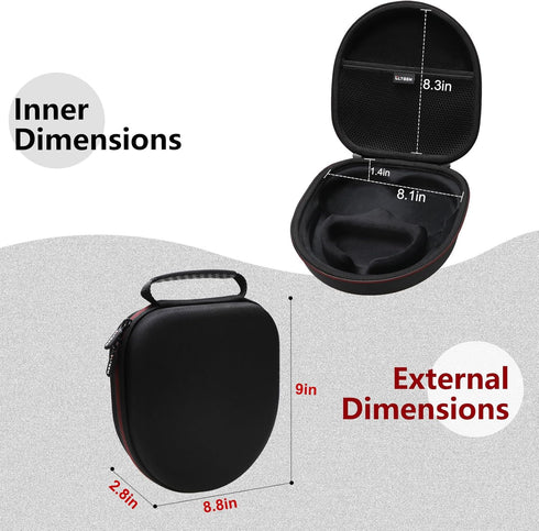 LTGEM Hard Case for Anker Soundcore Space Q45 / Q35 Adaptive Noise Cancelling Headphones - Protective Carrying Storage Bag (Black)...