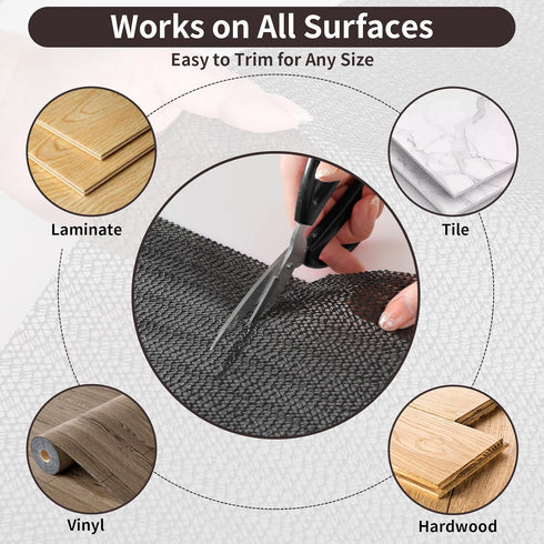 PureFit 4x6 Rug Pad Gripper for Hardwood Tile Floors Carpet, Anti Slip Rug Grips, Dual Dense Non Slip Rug Pads Mats...