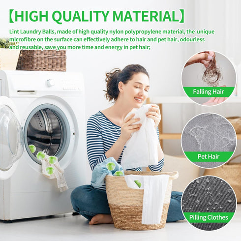 Washing Machine Clothes pet Hair Removal Stick, lint Laundry Balls, Reusable lint Hair Catcher, Effective cat and Dog Hair Catcher for Washing Mac...