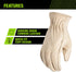AWP Grain Leather Pigskin Work Gloves for Men and Women, Made with Premium Grain Pigskin Leather, X-Large, Tan...