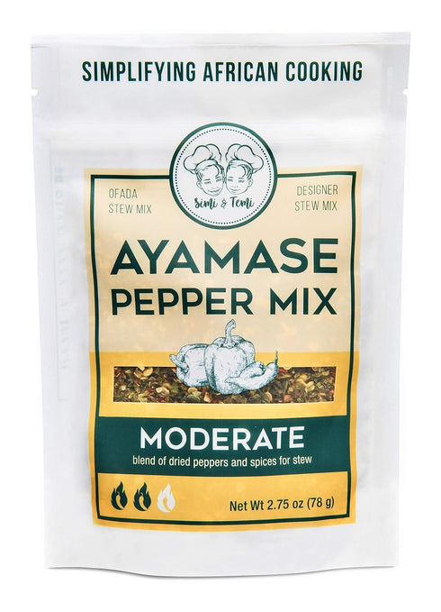 Simi & Temi Ayamase Pepper Mix | Nigerian Stew| No Preservatives| Dried Peppers| 2.75 oz | Moderate Spicy...