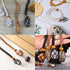 ZYNERY 9 Pcs Crystal Necklace Holder, Adjustable Crystal Holder in S M L, Woven Cage Crystal Holder Necklaces for Jewelry Making DIY Crafts Access...