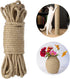 Cat Scratcher Replacement Rope, 33FT Natural Hemp Rope, 1/6" Thickness DIY Hemp Rope for Handicrafts, Cat Tower Repair Rope Cat Tree Rope Replacem...