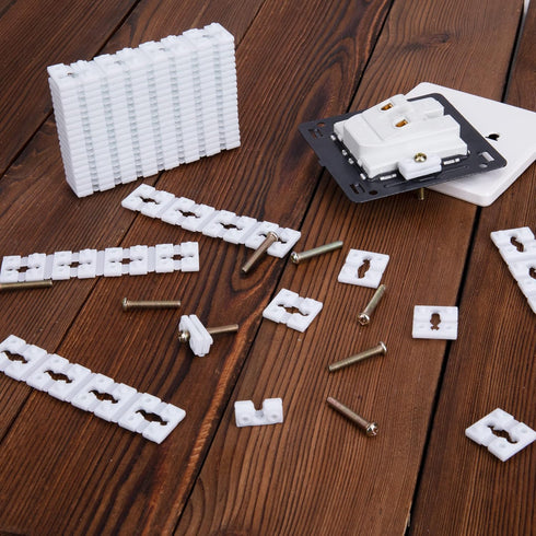 96 Pcs Switch and Receptacle Spacer for Loose Outlet Plug Fix - Outlet Spacers for Electrical Box - Electrical Extender Outlet Shims Light Switch ...