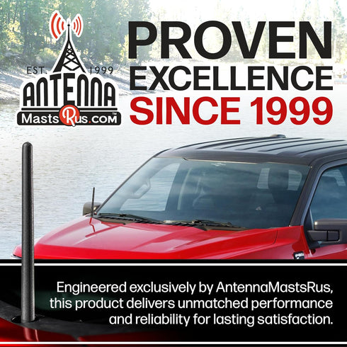 AntennaMastsRus - Short Rubber Antenna fits Nissan Frontier (1998-2021) - USA Stainless Steel Threading - The Original 6 3/4 Inch Accessories - Ca...
