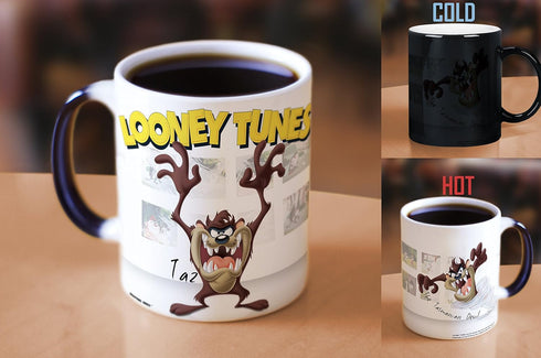 Morphing Mugs Looney Tunes Tazmanian Devil (Taz) Ceramic Mug, Black...