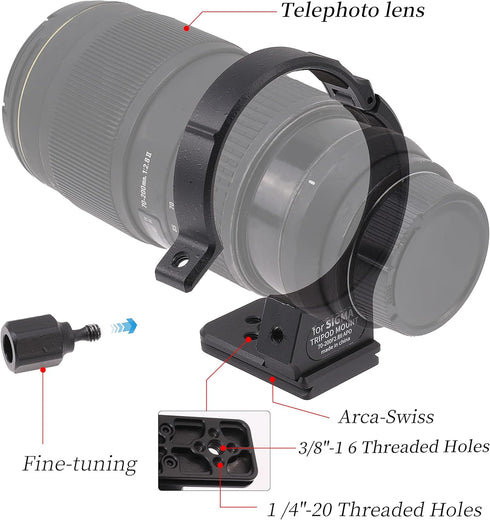 Run Shuangyu Tripod Mount Ring for Sigma APO 70-200mm F2.8 II EX DG Macro HSM 71mm...