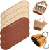 6 Pcs PU Leather Bag Bottom Shaper with Holes for DIY Bag Crochet, Atarvana Oval Bag Bottom Shaper Pads 12x4 Inch for DIY Purse Shoulder Bag Handb...