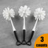ALINK Bottle Glass Dish Sponge Cleaning Brush with Handle, Pack of 3...