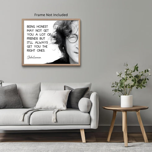 Posterizer 1 pcs-Being Honest-John Lennon-Gift For Beatles Fans-Musical Art Collection-Quotes-Gift for Music Fans- Decor for Gym, Studio- unframed...