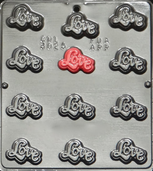 "Love" Bite Size Chocolate Candy Mold Valentines Day 3025...