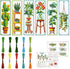 ORIGACH 6 Set Green Plants Cross Stitch Bookmark Kit for Beginner with Backing Felt Floss Instructions DIY Stamped Embroidery Bookmark Kit for Adu...