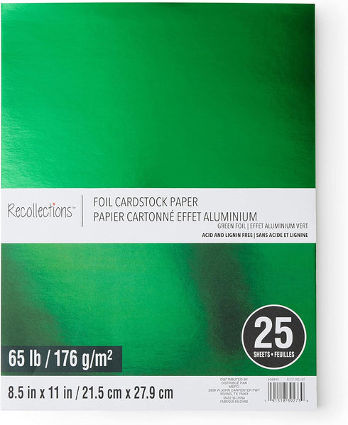8.5”; x 11”; Foil Cardstock Paper by Recollections™, 25 Sheets...