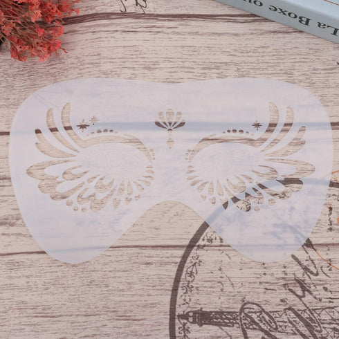 22 Pcs Face Paint Stencils Kit - 17 Reusable Face Painting Stencils with 4 Stickers and 900 Body Gems, Bat & Butterfly Designs for Halloween Parti...