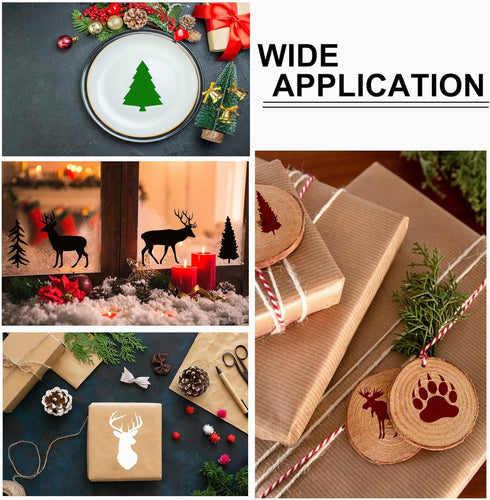 65 Pieces Animal Stencils for Painting, Small Reusable Deer Bear Stencil Template Tree Bee Bird Mountain DIY Craft Paint Stencils for Painting on ...