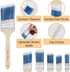 Bates- Paint Brushes, 1.5-Inch, 6 Pack, Treated Wood Handle, Paint Brushes for Walls, Stain Brush, Wall Paint Brushes, Furniture Paint Brush, Pain...