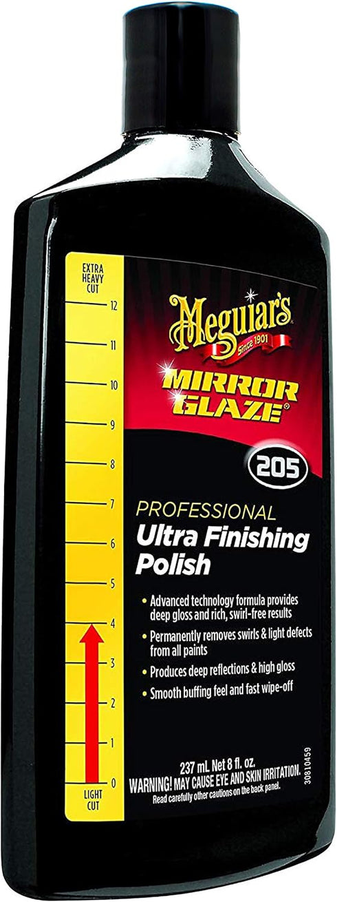 Meguiar's M205 Mirror Glaze Ultra Finishing Polish, Easy-to-Use Formula for Impeccable Shine, Multiple Ways to Apply Mirror Glaze, Removes Defects...