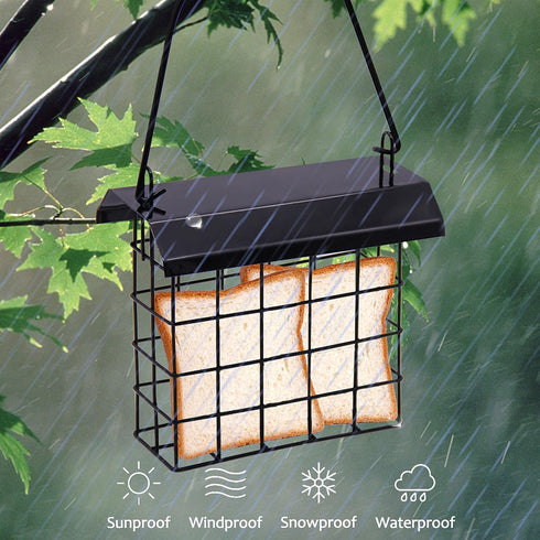 FORUP Suet Bird Feeder, Hanging Suet Feeder, Single Suet Cake Bird Feeder, One Suet Capacity, 2 Pack...