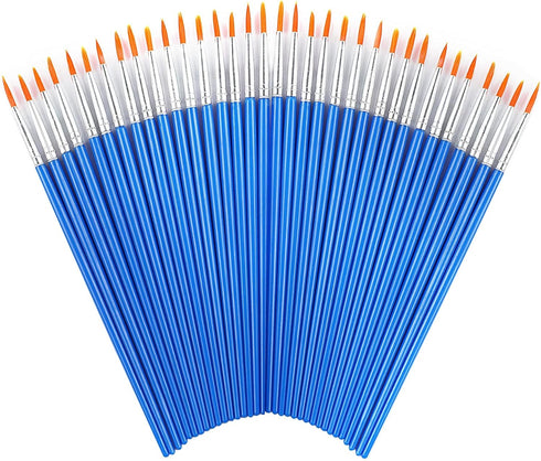 60 Pcs Round Paint Brushes,Small Brush Bulk for Detail Painting...