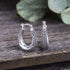 Oxidized Sterling Silver Beaded Texture Oval Black Hoop Earrings for Women...
