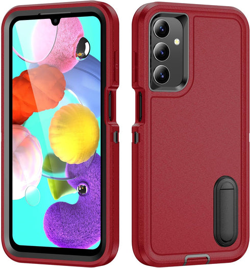 for Galaxy A15 5G Case with Kickstand Case 3-Layer Military Grade Protective Case Cover Silicone Shockproof for Samsung Galaxy A15 5G Phone Case (...
