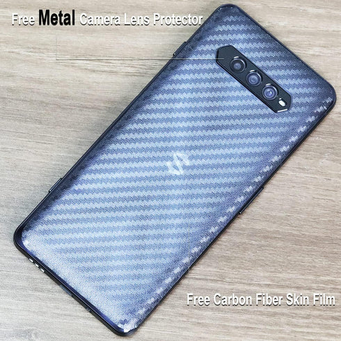 Ibywind Screen Protector For Blackshark 4/4 Pro,with 2Pcs Tempered Glass,1Pc Camera Lens Protector,1Pc Backing Carbon Fiber Film [Fingerprint Read...