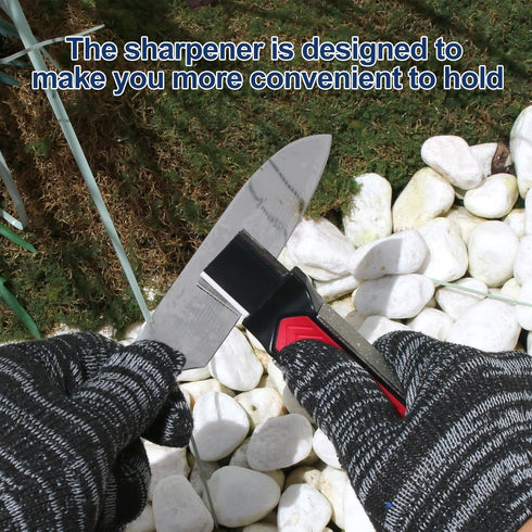 Upgraded Garden Tool Blade Sharpener, Multi Pocket Knife Sharpener for Sharpening Garden Tools, Yard Tools, Scissor, Knives, Axe, Lawn Mower Blade...
