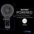 Treva 5 Inch Two Speed Battery & USB Powered Clip On Fan - Slim and Portable Cooling Travel Fan with USB - Gray...
