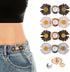 4 Pack Pant Waist Tightener Daisy Detachable Jeans Pins No Sew Adjustable Pants Waist Adjuster Buttons Flower Instant Jeans Tighten Clips for Wome...