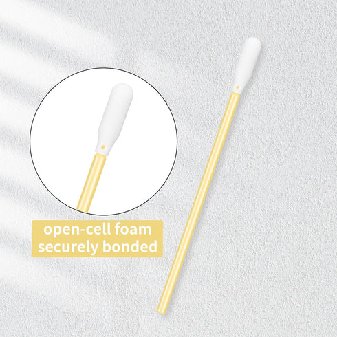 Chinco 200 Pieces Foam Swab Sponge Swab Foam Tips Sponge Stick for Inkjet Printer Print Head Camera Optical Lens Optical Equipment(Yellow)...