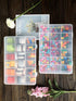 UHOUSE 2 PCS 18 Grids Clear Plastic Organizer Container Storage Box with Fixed Dividers for Nuts and Bolts, Tools Storage Organizer Box Case for C...