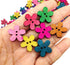 100PC Wood Sewing Buttons, Flower Buttons with 2 Holes Buttons for Sewing DIY Craft Decorative, 20mm x 19mm(6/8" x 6/8")...