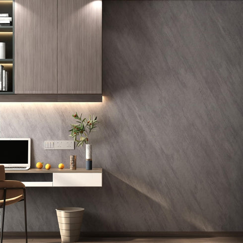 16"×118" Thick Dark Grey Concrete Contact Paper for Countertops 3D Darker Gray Concrete Wallpaper Peel and Stick Removable Cement Wall Paper Vinyl...