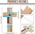 Jetec Christians Cross Wall Decor Faith Biblical Verse Wooden Crosses Table Centerpieces Farmhouse Wall Sign for Home Easter Party Indoor Outdoor ...