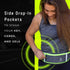 Reflective Running Light Belt with Zipper Pockets and USB Rechargeable, Night Safety Gear for Runners, Dog Walking Gear, Runners Reflective Belt F...