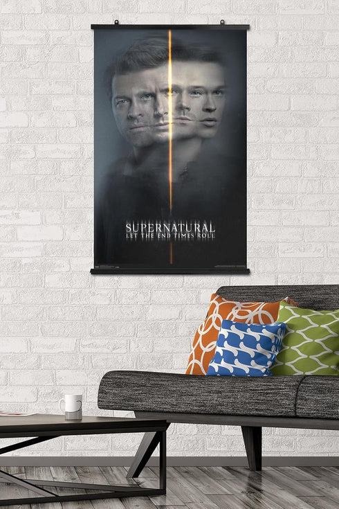 Trends International Supernatural - Dual Faces Wall Poster, 22.375" x 34", Premium Poster & Clip Bundle...