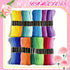 Friendship Bracelet String 50 Skeins Fashionable Rainbow Color Embroidery Floss Cross Stitch Embroidery Thread Cotton Floss Bracelet Yarn, Craft F...