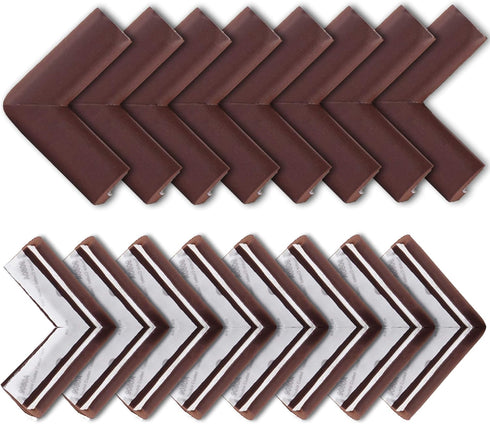 Bebe Earth - Baby Proofing Edge and Corner Guard Protector Set (16 Corners) - Safety Bumpers - Child Proof Furniture and Tables - Pre-Taped Bumper...