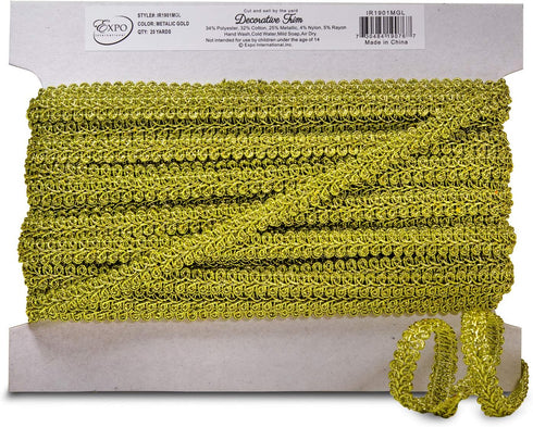 Alice Classic Woven Braid Trim, 1/2-Inch Versatile Trim for Sewing, Washable Decorative Trim for Costumes, Home Decor, Upholstery, 20-Yard Cut, Me...