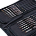 Transon Artist Detail Paint Brushes with Case 15pces for Model Miniature Painting, Nylon, Dark Brown...