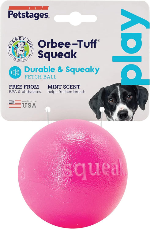 Outward Hound Orbee-Tuff Squeak Ball Pink Dog Fetch Toy...