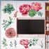Amaonm Removable 3D Beautiful Pink Red Peony Flowers with Green Plants Leaf Wall Decal Wall Stickers DIY Peel and Stick Art Decor for Kids Girls B...