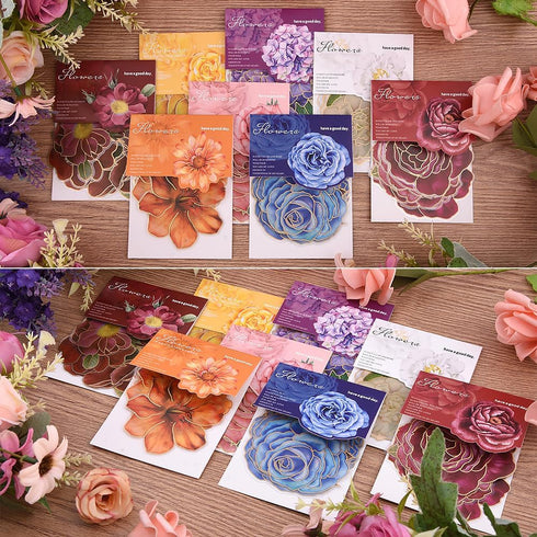 80pcs Floral Stickers,Flower Stickers,Scrapbook Stickers,Holographic Sticke for Large Floral Stickers Journal Supplies Aesthetics with Sticker Scr...