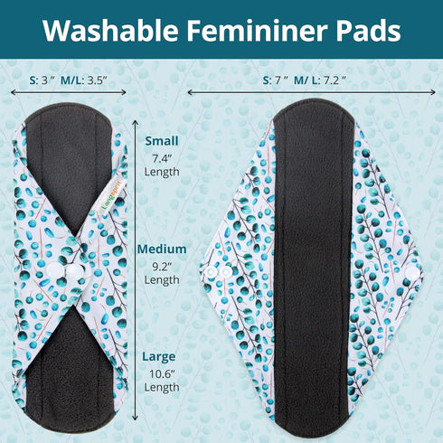 7pcs Set 1 pc Mini Wet Bag +6pcs Absorbent Reusable Sanitary Pads/Washable Cloth Menstrual Pads(Autumn,S)…...