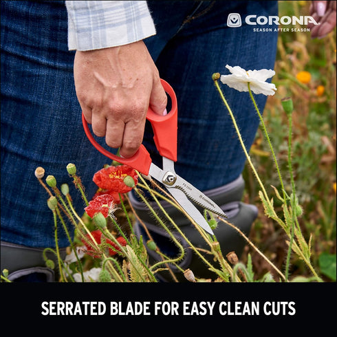 Corona Tools | ComfortGEL Floral Scissors | Stainless Steel Garden Shears for Flowers & Stems | FS 3394,Red...