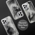 SteepLab Flowing Neon Sand Liquid Case for iPhone 12 Pro Max (2020, 6.7") - Full Body Protection with Raised Bezel - Hi Contrast Black n White...